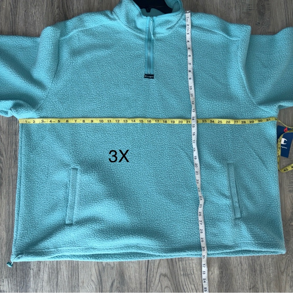 Champion Men's Micro Fleece 1/4 Zip Pullover Milky Way Blue NWT - Picture 8 of 15